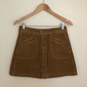 AE Corduroy Button Skirt